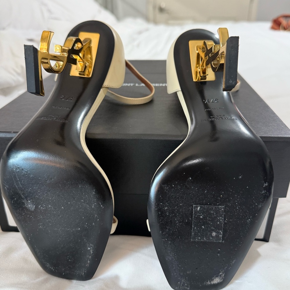 SAINT LAURENT OPYUM SANDAL HEELS - Picture 7 of 10
